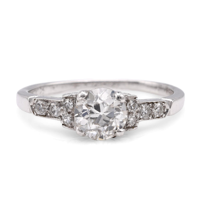 Art Deco Diamond Platinum Engagement Ring