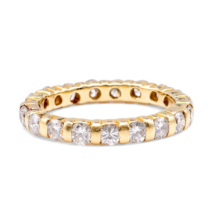 Vintage Diamond 14K Yellow Gold Eternity Band