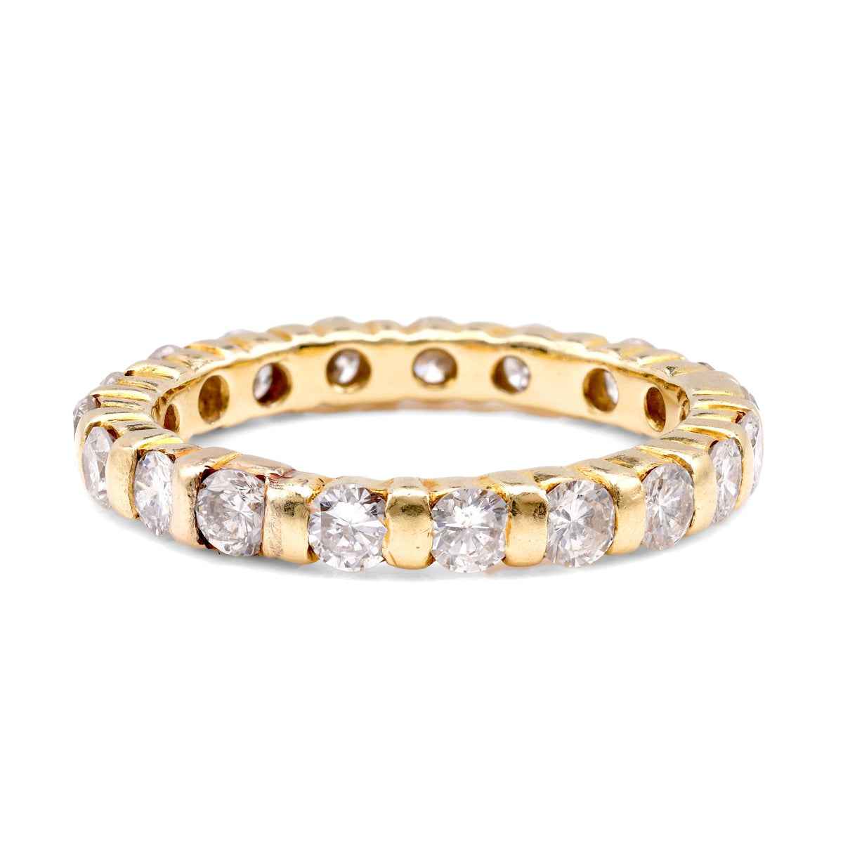 Vintage Diamond 14K Yellow Gold Eternity Band