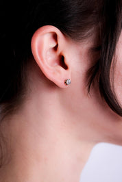 Antique Diamond 14K Rose Gold Stud Earrings