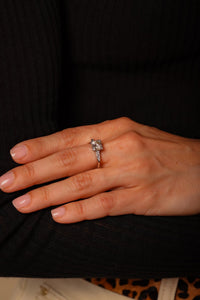 Mid-Century GIA 1.33 Carat Round Brilliant Diamond Platinum Engagement Ring