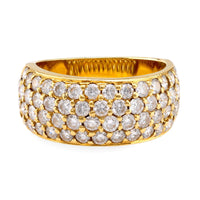 Modern Diamond 18K Yellow Gold Band Ring