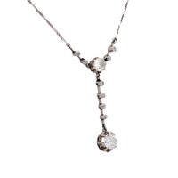 Edwardian 2.75 Carat Total Diamond Weight Platinum Lariat Necklace