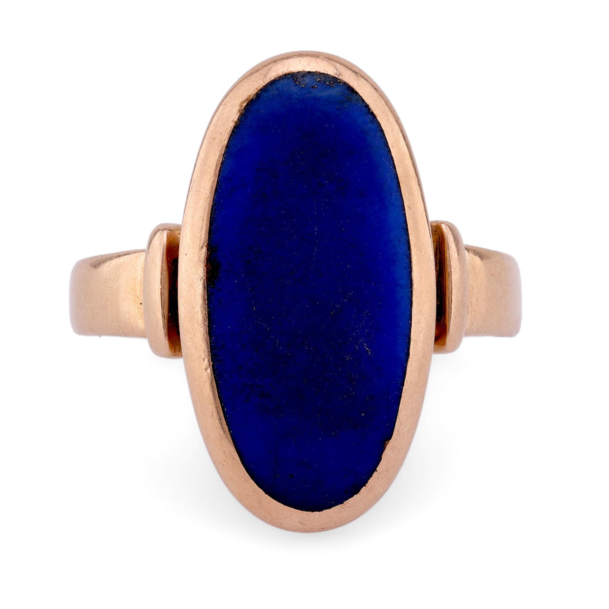 Victorian Lapis Lazuli 18K Rose Gold Ring