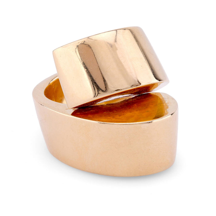 Vintage Vhernier 18K Rose Gold Cocktail Ring