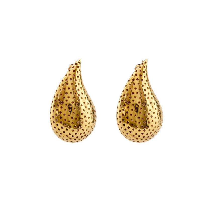 Italian Tiffany & Co 18K Yellow Gold Teardrop Brooches