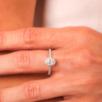 Tiffany & Co Diamond Platinum Halo Engagement Ring