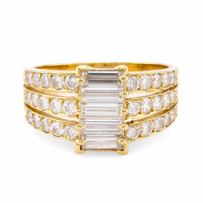 Van Cleef & Arpels French Diamond 18K Yellow Gold Ring