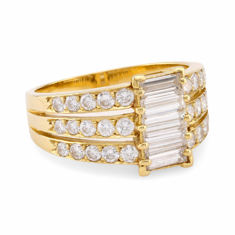 Van Cleef & Arpels French Diamond 18K Yellow Gold Ring