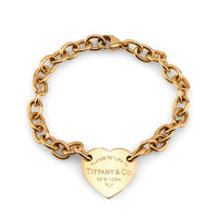 Tiffany & Co. 18K Yellow Gold Heart Tag Bracelet