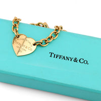 Tiffany & Co. 18K Yellow Gold Heart Tag Bracelet