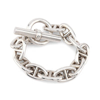 Hermes French Silver Chaine D'ancre Bracelet, Large Model