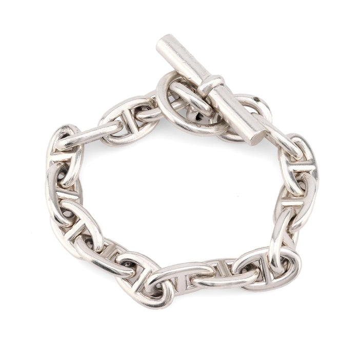 Hermes French Silver Chaine D'ancre Bracelet, Small Model