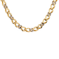 Piaget Vintage Diamond 18K Yellow and White Gold Link Necklace