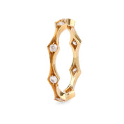 Vintage Diamond 18K Yellow Gold Eternity Ring