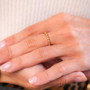 Modern Diamond 18K Yellow Gold Eternity Ring