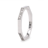 Modern Diamond 18K White Gold Eternity Ring