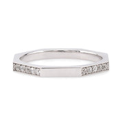 Modern Diamond 18K White Gold Eternity Ring
