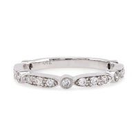 Modern Diamond 18K White Gold Eternity Ring