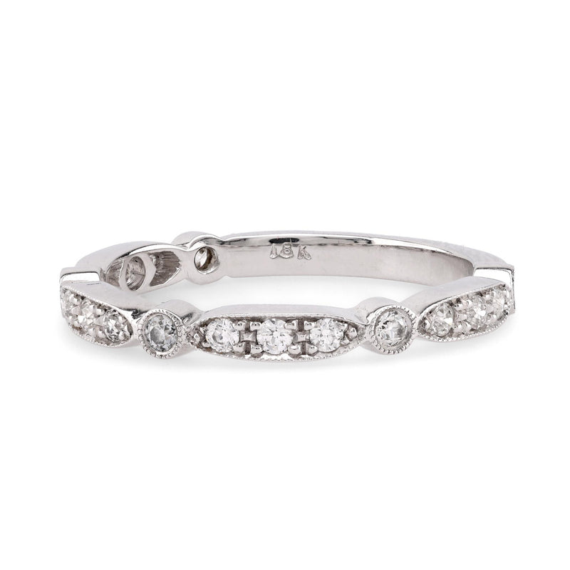 Modern Diamond 18K White Gold Eternity Ring