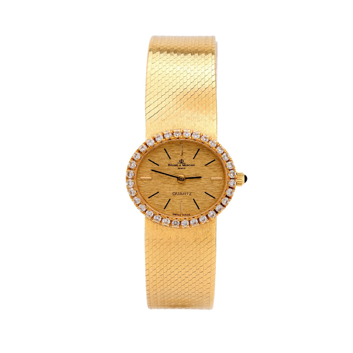 Baume & Mercier Diamond 18K Yellow Gold Wristwatch