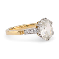 GIA 1.52 Carat Old Mine Diamond 18K Yellow Gold Engagement Ring