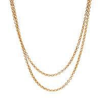 Antique French 18K Yellow Gold Watch Chain Necklace