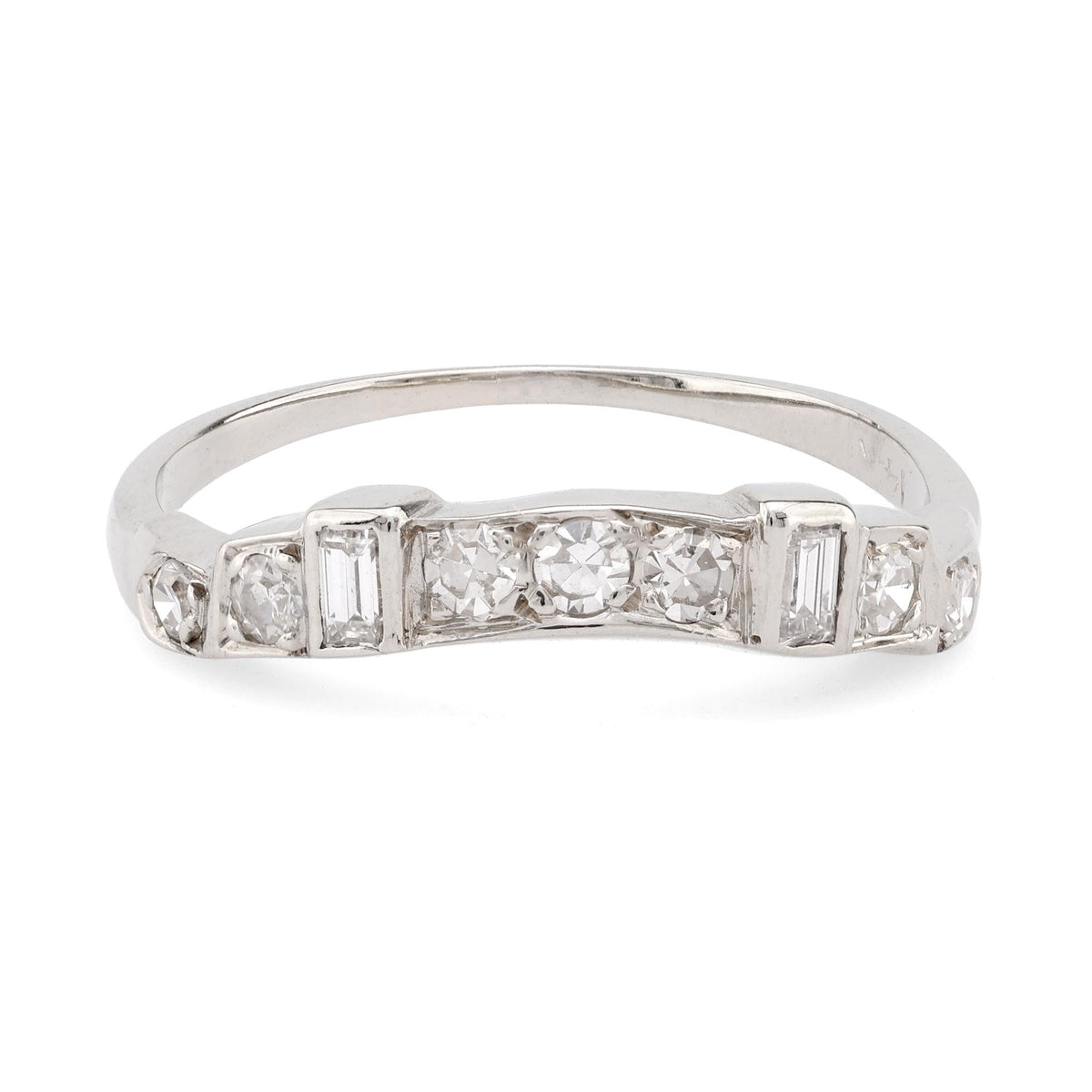 Modern Diamond 14K White Gold Eternity Ring