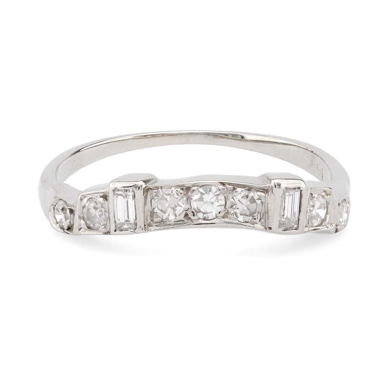 Modern Diamond 14K White Gold Eternity Ring