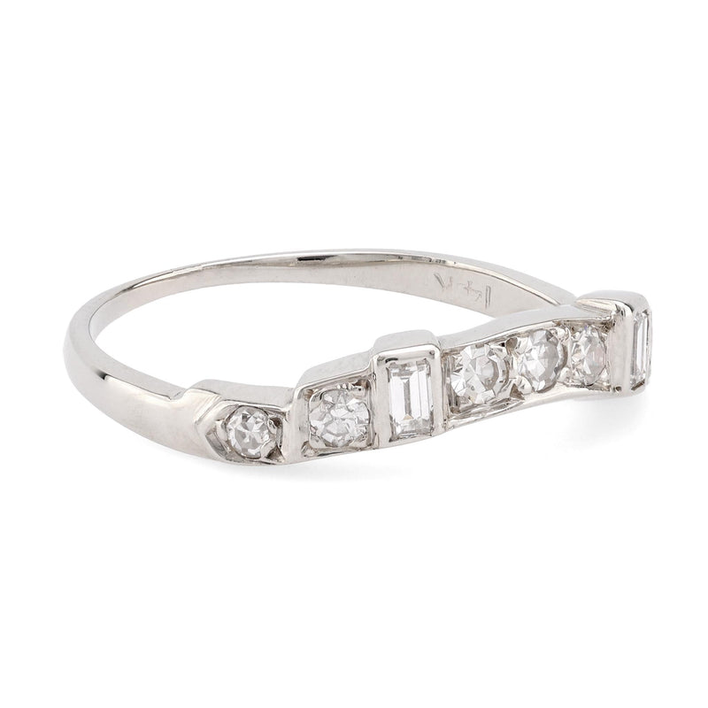 Modern Diamond 14K White Gold Eternity Ring