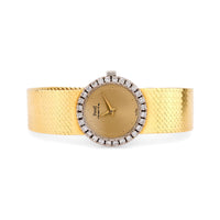 Timeless Piaget diamond 18k yellow gold watch