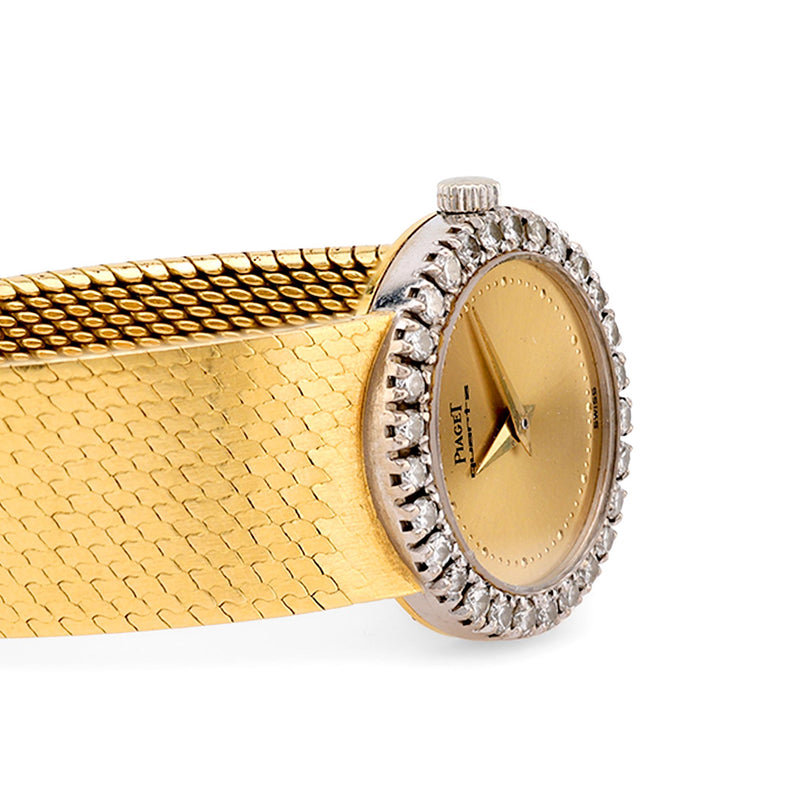 Timeless Piaget diamond 18k yellow gold watch