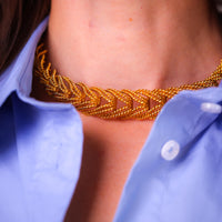 Iconic Tiffany & Co. French 18K yellow gold braided necklace