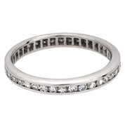 Mid Century diamond platinum eternity band