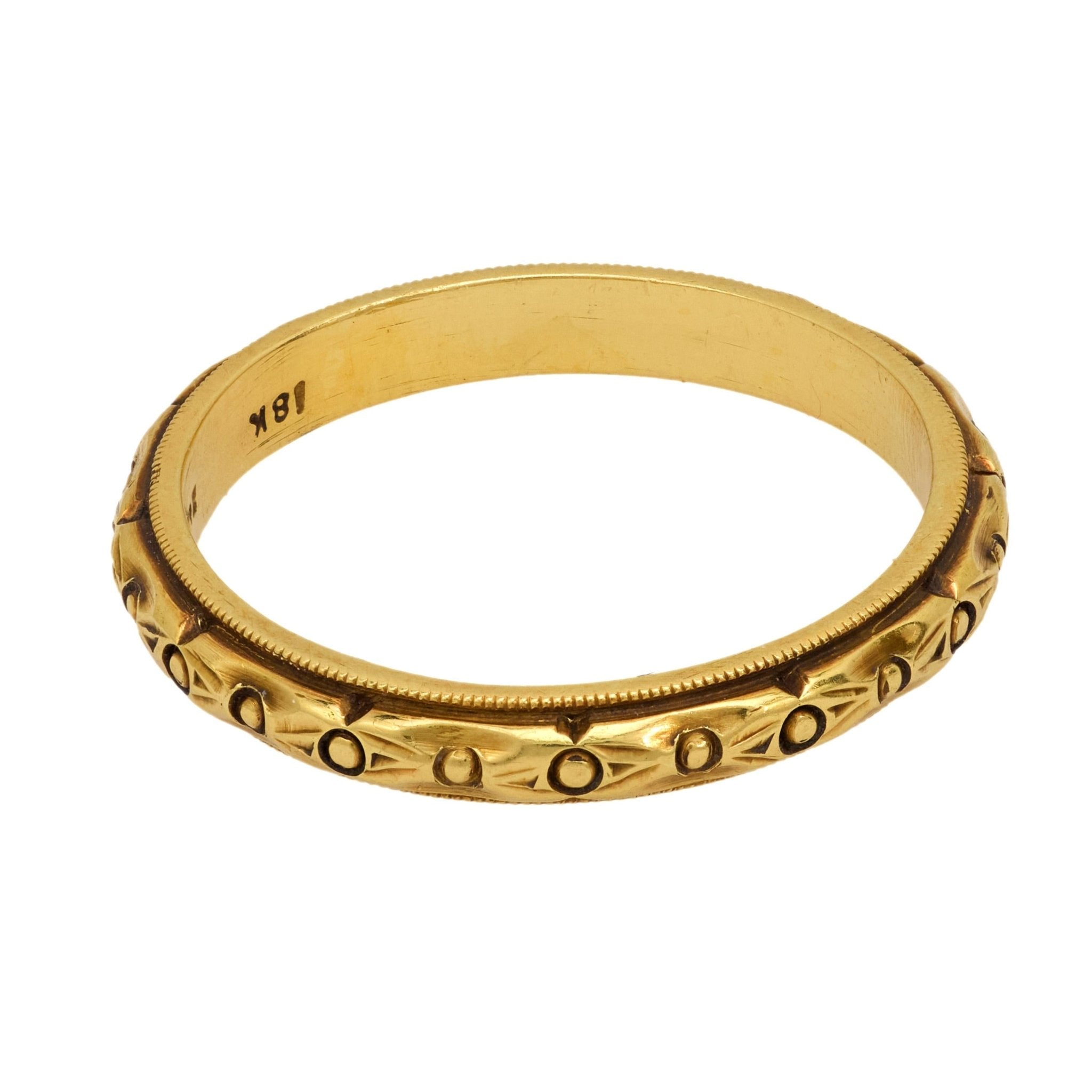 Trumpet & Horn 18k yellow gold band