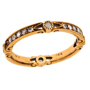 Sonoma: rose cut diamond 18k yellow gold eternity band