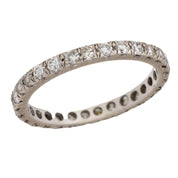 Mid Century diamond platinum eternity band