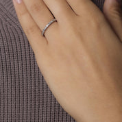 Mid Century diamond platinum eternity band