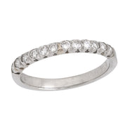 Mid Century diamond platinum wedding band