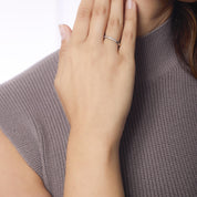 Mid Century diamond platinum wedding band