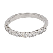 Mid Century diamond platinum wedding band