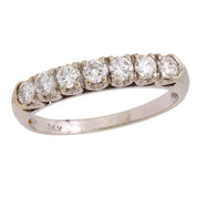 Edwardian diamond 18k yellow gold wedding band