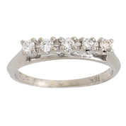Mid Century diamond 18k white gold eternity ring