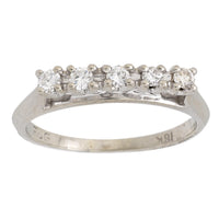 Mid Century diamond 18k white gold eternity ring