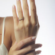 Art Deco diamond platinum wedding band