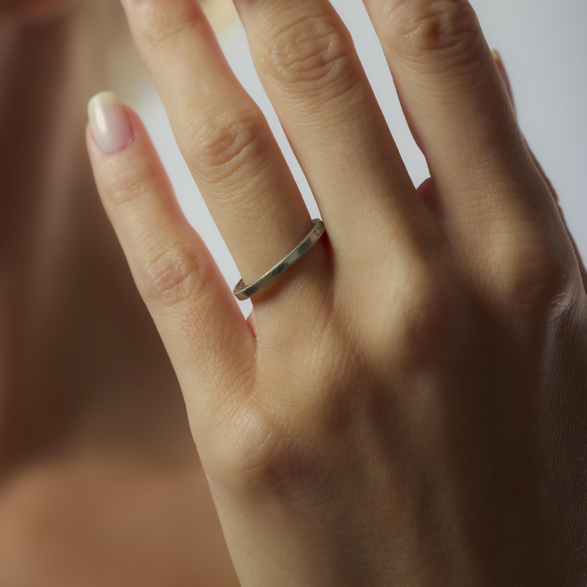 Art Deco diamond platinum wedding band