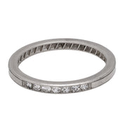 Art Deco diamond platinum wedding band