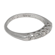 Art Deco diamond platinum wedding band