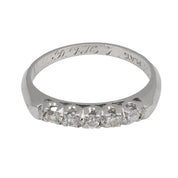 Art Deco diamond platinum wedding band