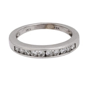 Vintage diamond 14k white gold band
